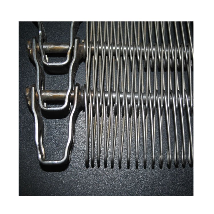 Food Grade Chain Link SS Spiral Wire Mesh Conveyor Belt for oven drying freezer sweet potato washing