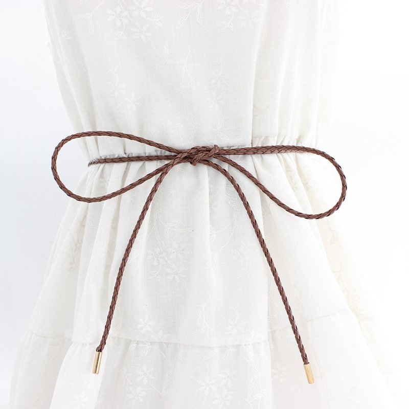 New Suits Most Waist Bottom price on Alibaba Thin PU braided pearl women belts waist strap plus size for dresses