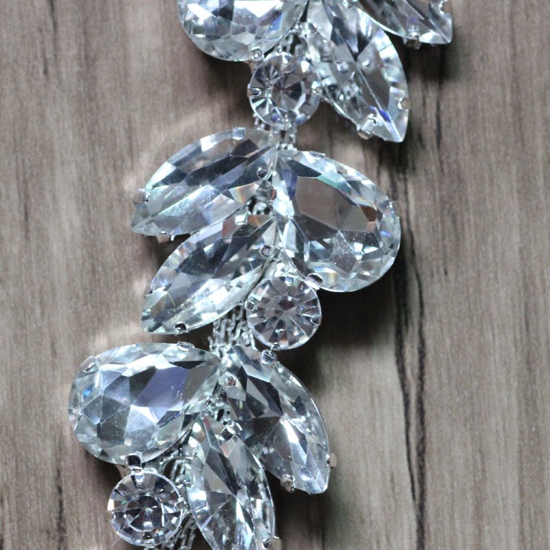 Rhinestone Chain Trimming Bridal Sash Rhinestone Trim Applique Wedding Belt Garment Accessories RC70501 Wholesale Crystal Copper