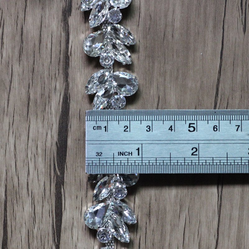 Rhinestone Chain Trimming Bridal Sash Rhinestone Trim Applique Wedding Belt Garment Accessories RC70501 Wholesale Crystal Copper