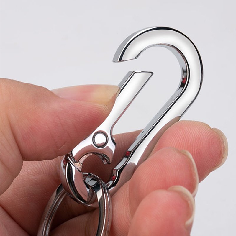 New Keychain Climbing Hook Car Keychain Simple Strong Carabiner Shape Keychain Accessories Metal Vintage Key Chain Ring