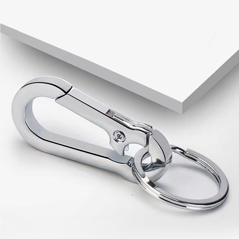 New Keychain Climbing Hook Car Keychain Simple Strong Carabiner Shape Keychain Accessories Metal Vintage Key Chain Ring