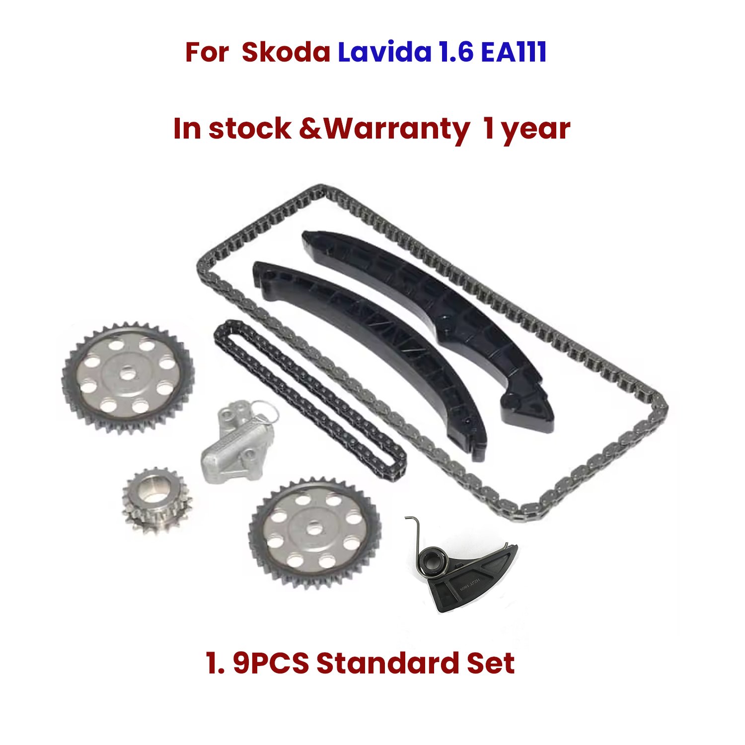 Timing Chain Kit Compatible with Volkswagen Lavida 1.6 2013 Skoda 1.6 2007-2015