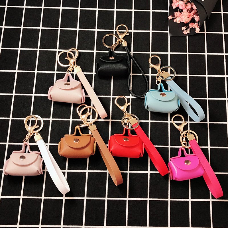 Luxury Pu Leather Wallet Key Chain Cute Girl Women Mini Coin Purse Keychain Wallet Gift Kawaii Bag Ca Handbag earphone case