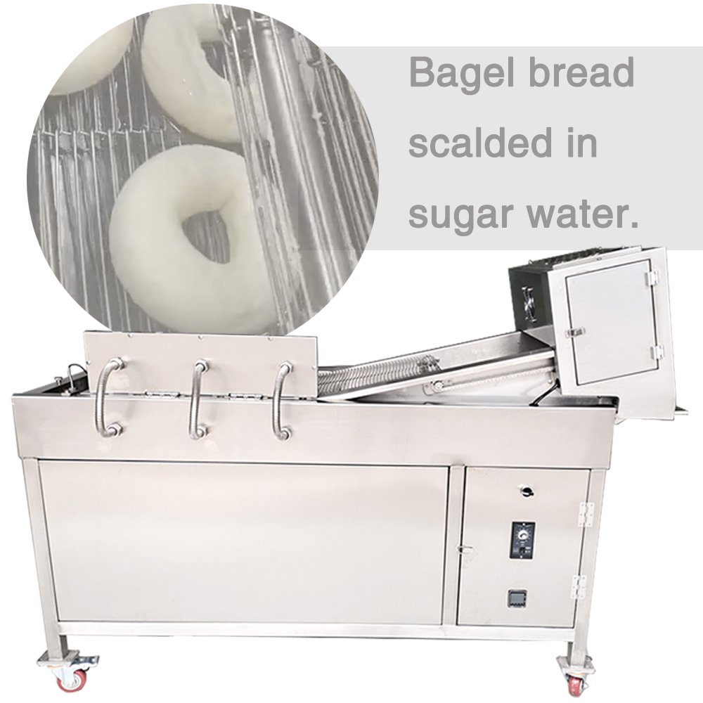 Continuous Conveyor Chip Deep Fryer Automatic Fry Machine conveying mesh chain belt alkali Sugar water Boil the bagel dough