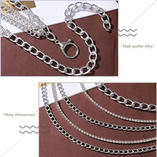Fashion Women Metal Dress Jeans Decorative Ladies Belt Chain Chunky luxury Multi Layer Rhinestone Diamond Waist Chain Belt