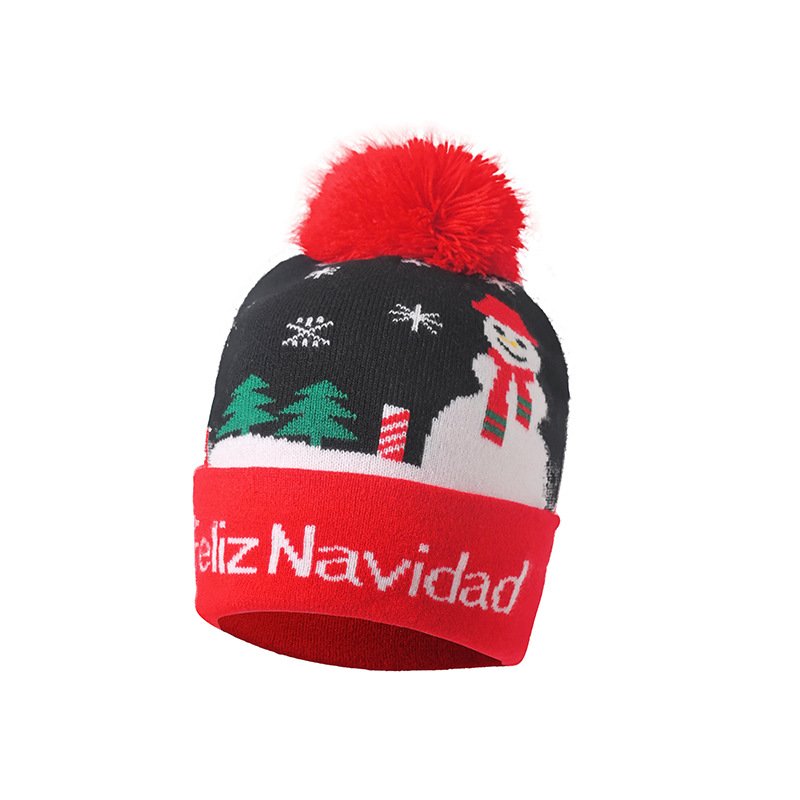 wholesale Autumn Winter Style Knitted hat Fashion Christmas Keep warmwinter hats with LED for Party
