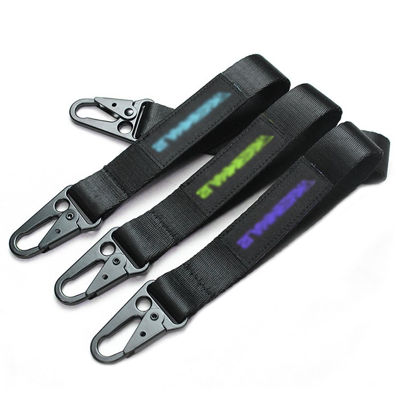 Multifunctional Sport Outdoor Accessories Eagle Safety Hook Key Chain Camouflage Webbing Key Holder Keyring Nylon Strap Carabine