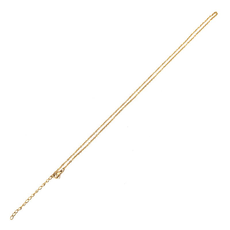 45+5cm Titanium steel pendant cross Flattened O chain belt extension chain finished with chains