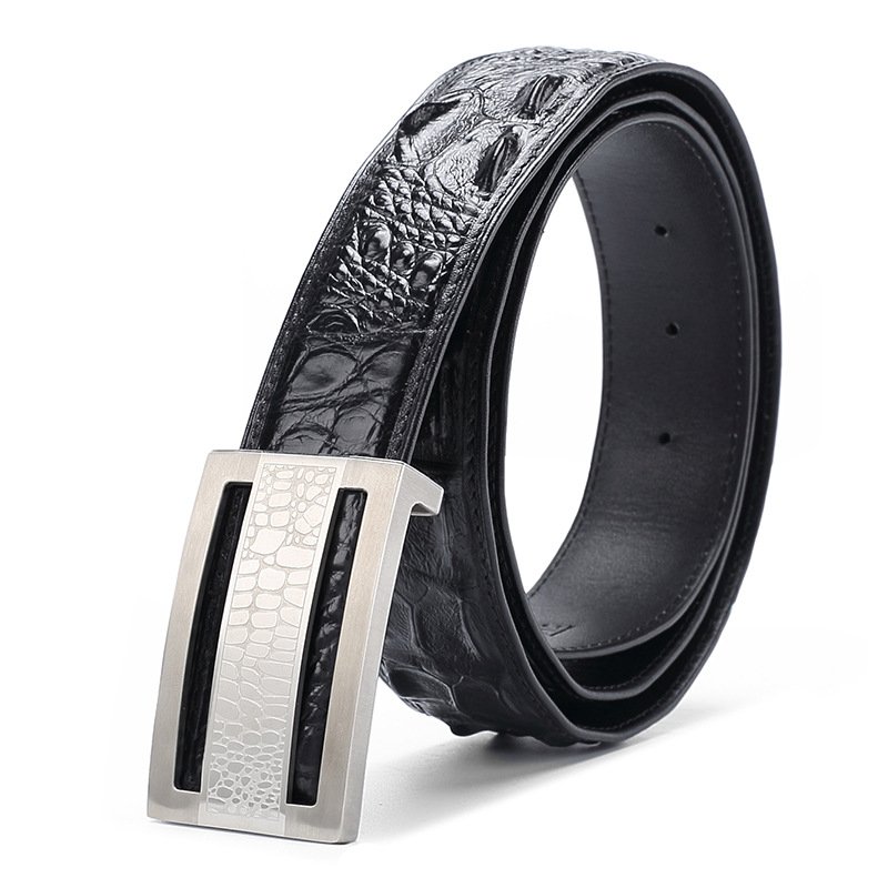 New Arrival Ceinture En Cuir Veritable Man High Quality Brand 100% Genuine Crocodile Leather Belts For Mens Manufacturers