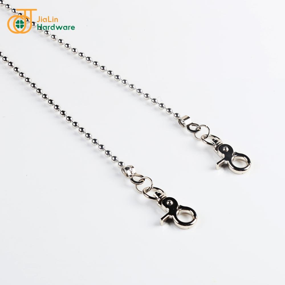 Mens Ball Pants Chain 64cm silver beads waist chain Simple Cool HipHop Pants Hanging Trouser Chains for boys jeans
