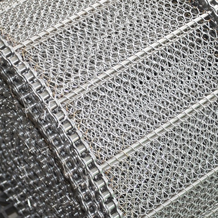 Customized stainless steel 304 chain wire conveyor mesh belt carbon steel balance weave wire mesh belt spiral wire mesh belt