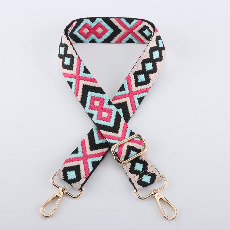 Ethnic jacquard bag shoulder strap Replaceable wide handbag Crossbody bag accessories adjustable bag straps