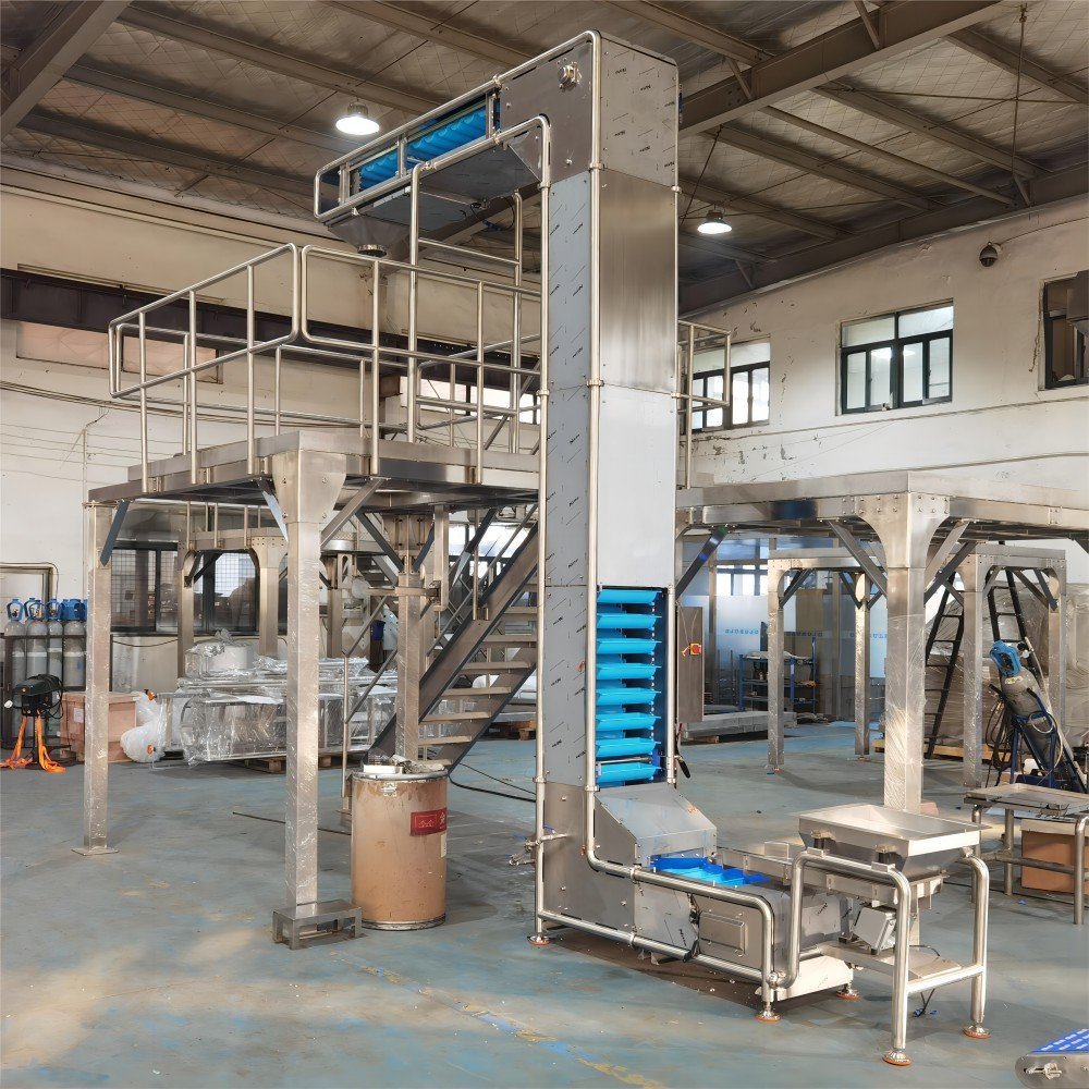 Factory price Stainless Steel Bucket Horizontal Conveying Z type Elevator Conveyor for snacks