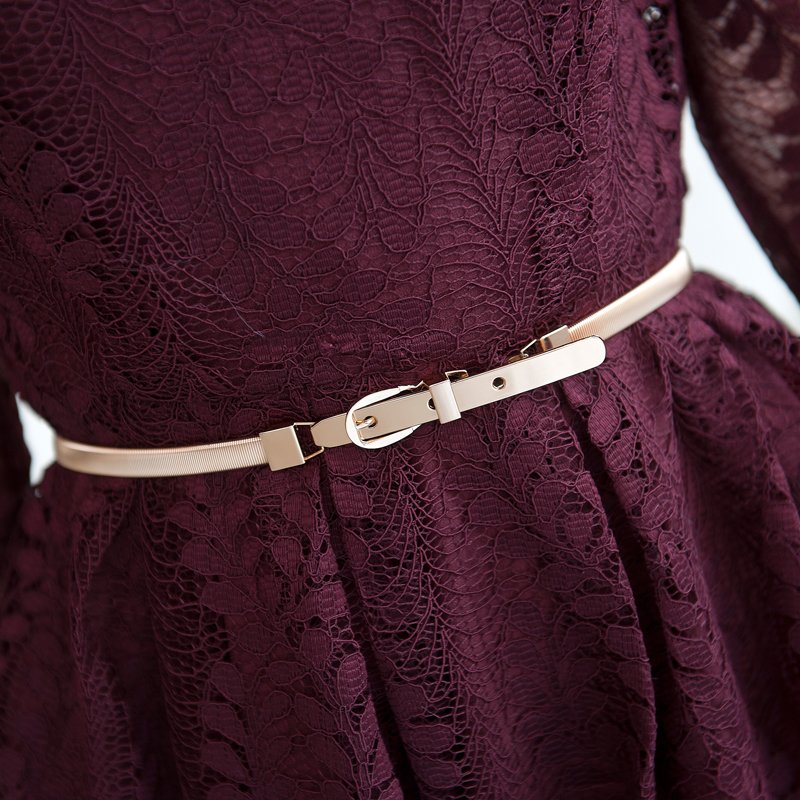 Fashion Metal Plate Belts For Ladies Women Female High Quality Waist Elastic Chain Thin Belts Fast Delivery