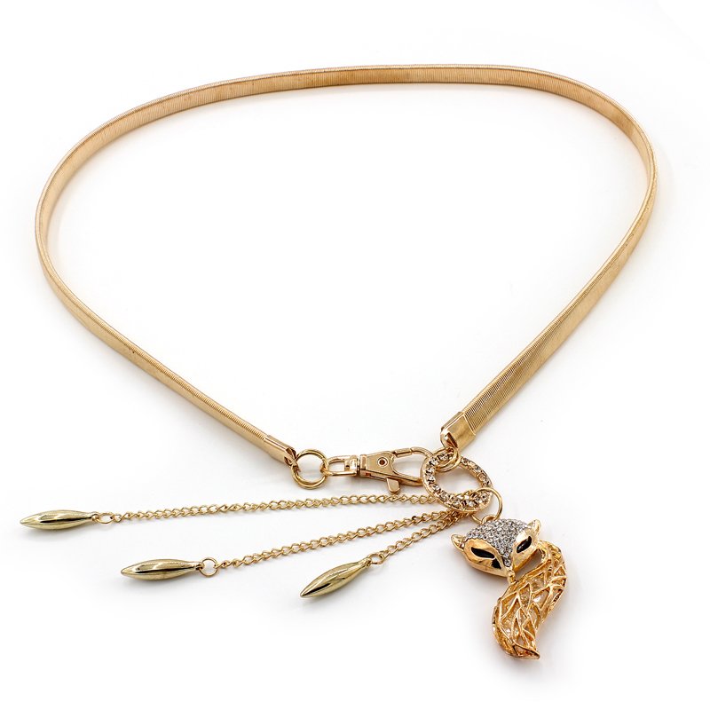 Fashion Metal Plate Belts For Ladies Women Female High Quality Waist Elastic Chain Thin Belts Fast Delivery