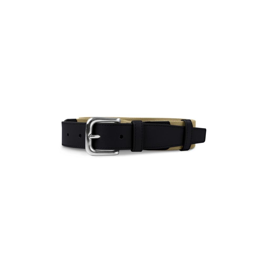 New Collection Leather-cotton beige belt 1.4 inches