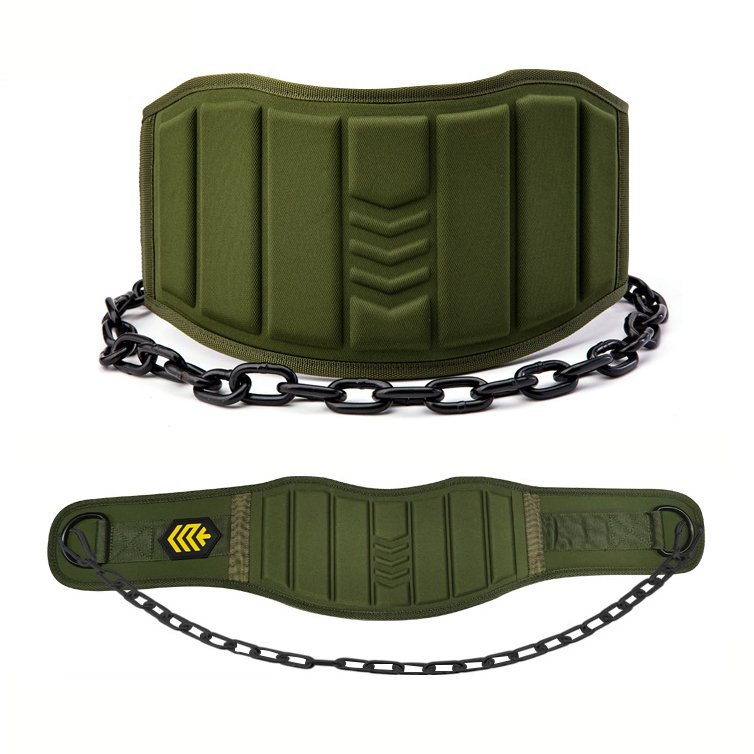 THYFIT Fitness Dipping Belt Adjustable Compression Pull up Training Weight Lifting Dip Belt with Chain