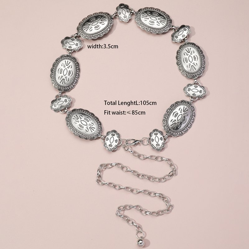 Custom New Fancy Metal Retro Style Lady Chain Belt Clothing Accessories Decorative Dress women Chain Belts