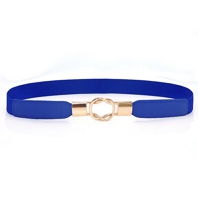 Lovely 2.5cm width alloy two pieces joint buckle girls fashion elastic band waist belts