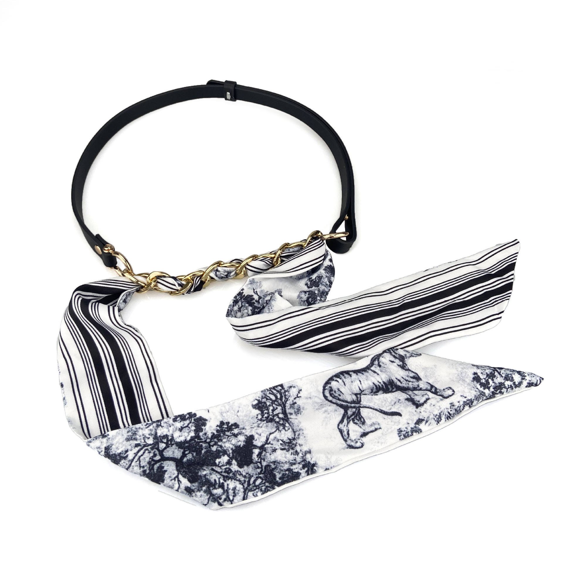2024 New Fashion Belt Splicing Waist Chain Scarf Belt Women's Belt