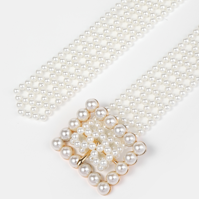 pearl belt Korean version beaded dress waist chain fashion elegant and simple women belts luxury designer belts for women
