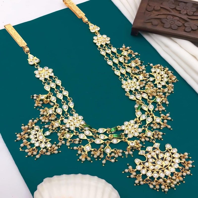 Indian Fashion Jadau Stone Beaded Wholesale Indian Bridel Waist Belt Body Chain For Women's Wedding Wear Sets Belly Chains