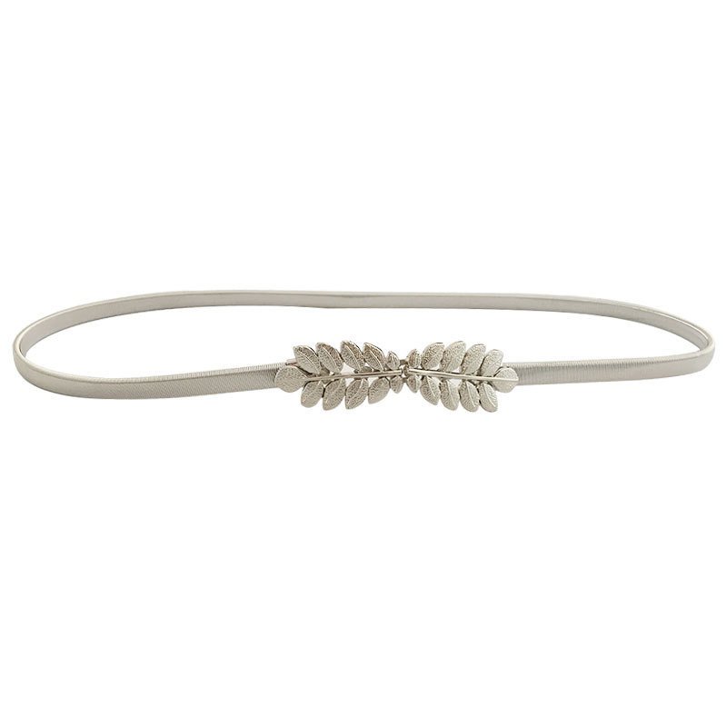 Wholesale Gold Stretch Belts For women Dresses Fashion Belts For Ladies Wedding Waist Belt Metal Plate Elastic Chain