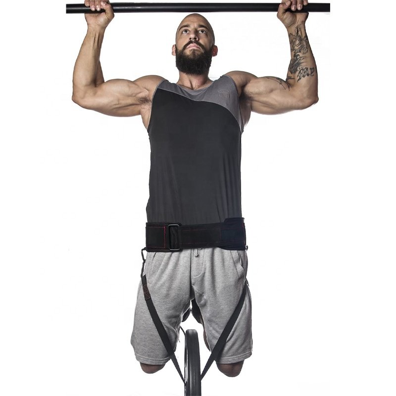 Wholesale Weightlifting Dipping Belt Heavy Duty Custom Neoprene Weightlifting Dip Gym Belt With Heavy Duty Steel Chain