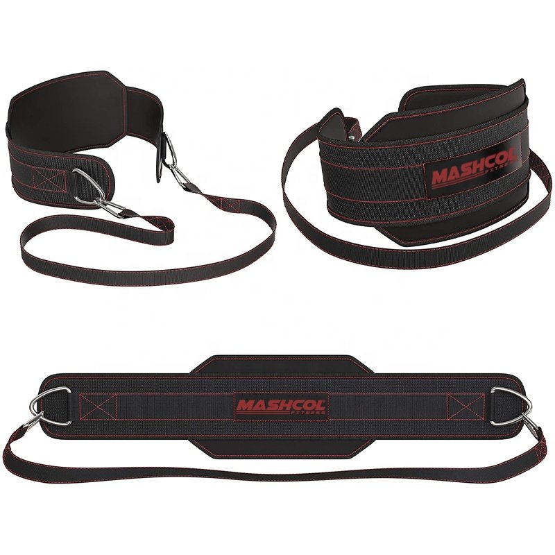 Wholesale Weightlifting Dipping Belt Heavy Duty Custom Neoprene Weightlifting Dip Gym Belt With Heavy Duty Steel Chain