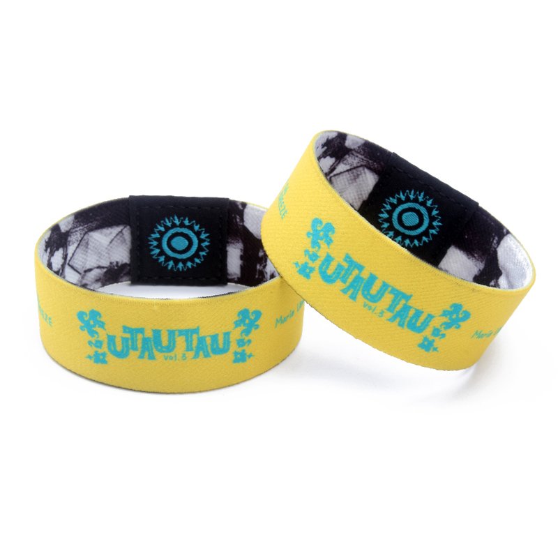 Soft polyester elastic wristband, Eco-friendly fancy elastic wrist band,2024 Hot selling festival promotion event wristbands