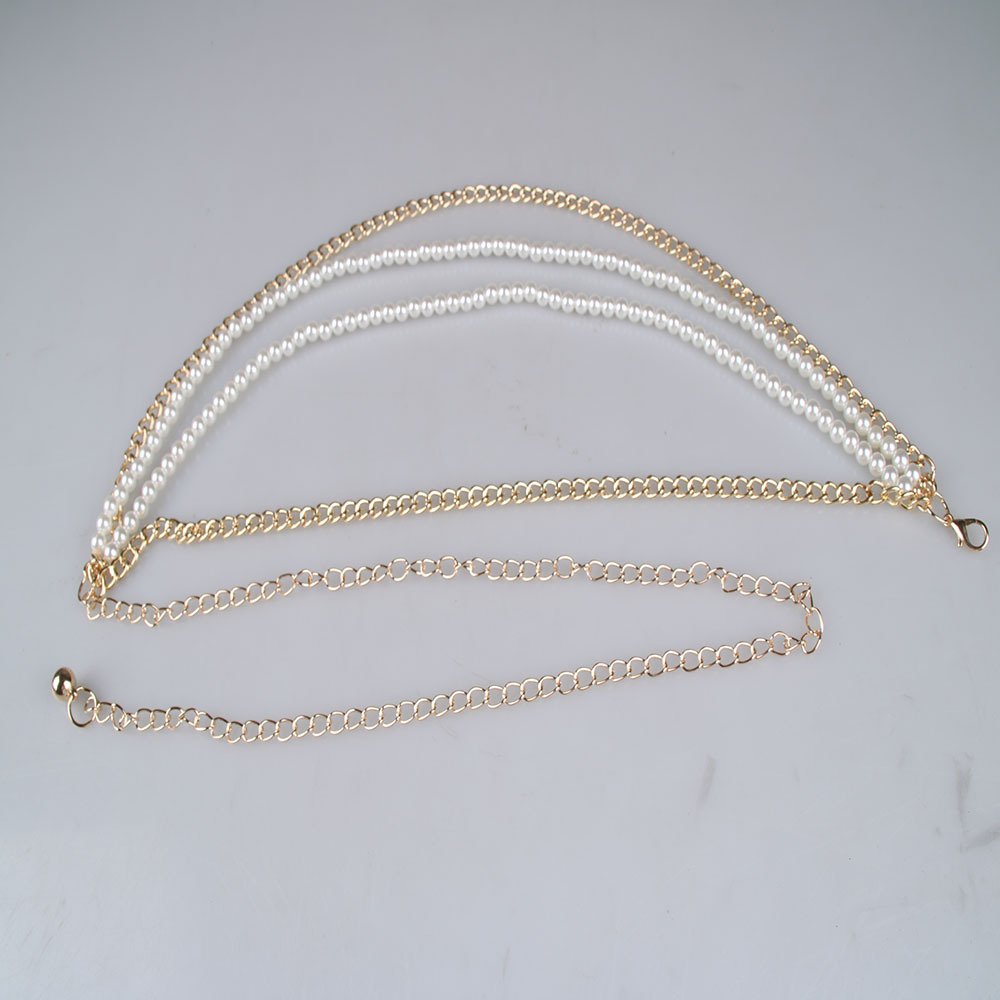 Jewelry Waist Chain Female Fashion Simple Multi-layer Pearl With Skirt Decoration