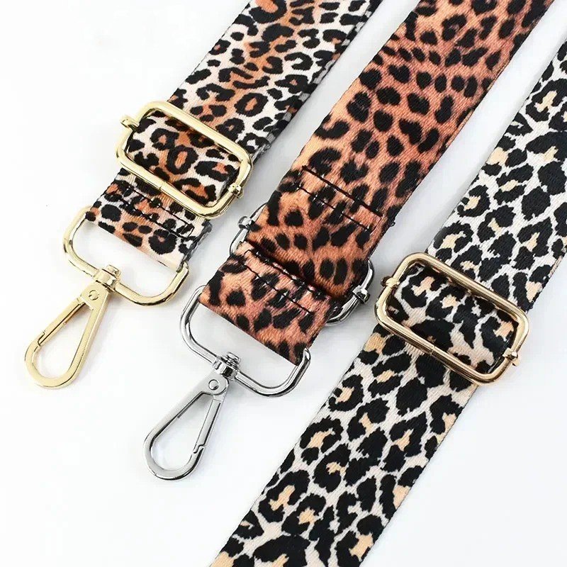 Meetee BS519 3.8*80-140cm Luggage Accessories Women Shoulder Belt Strap New Leopard Print Wide Adjustable Crossbody Bag Straps