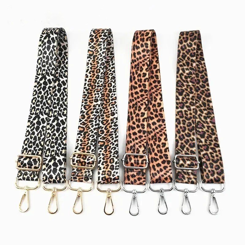 Meetee BS519 3.8*80-140cm Luggage Accessories Women Shoulder Belt Strap New Leopard Print Wide Adjustable Crossbody Bag Straps