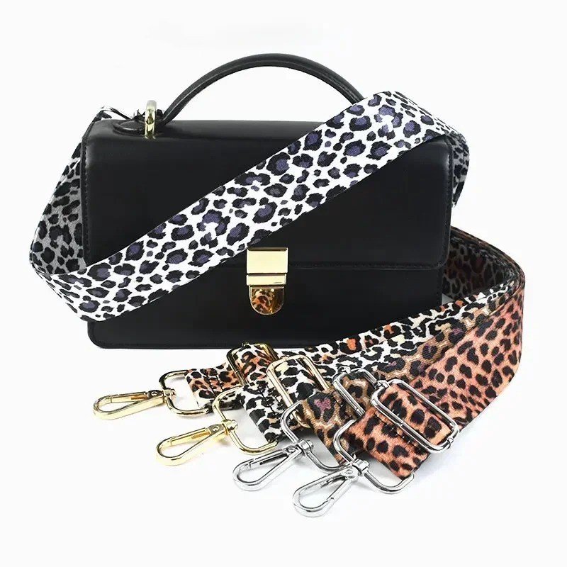 Meetee BS519 3.8*80-140cm Luggage Accessories Women Shoulder Belt Strap New Leopard Print Wide Adjustable Crossbody Bag Straps