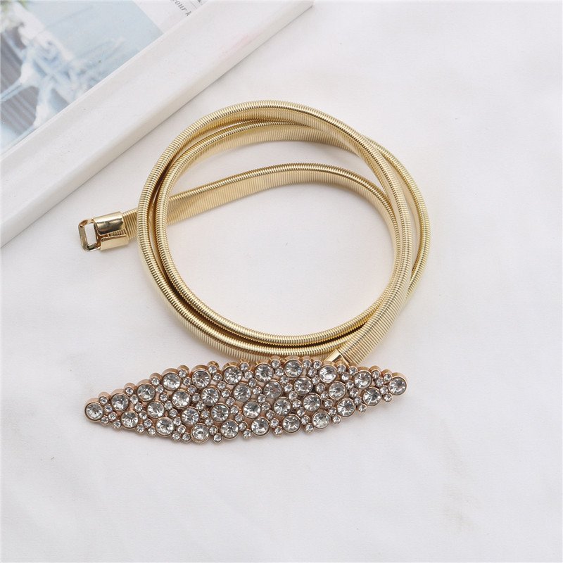 Elastic Ladies Dress Waist Chain Belt Elastic Waist Design Chain Versatile Skirt Decoration Small Belt For Woman
