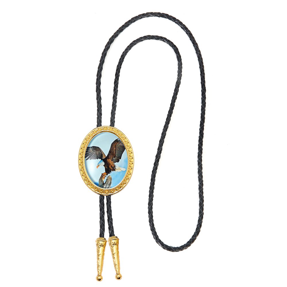 2024 fashion design natural bolo tie colorful Western Handmade Genuine Leather Bolo Tie for men and women