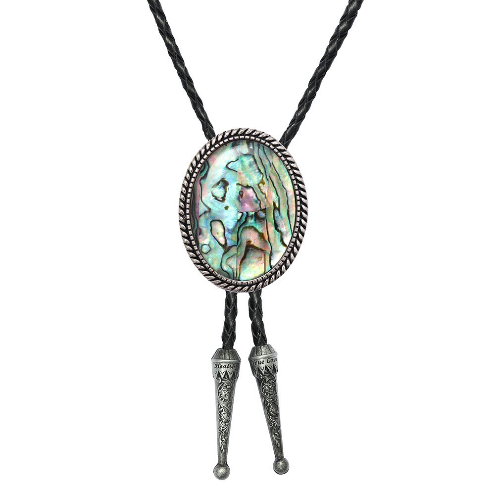 2024 fashion design natural bolo tie colorful Western Handmade Genuine Leather Bolo Tie for men and women