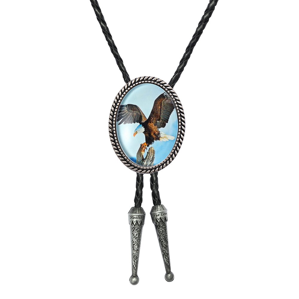 2024 fashion design natural bolo tie colorful Western Handmade Genuine Leather Bolo Tie for men and women