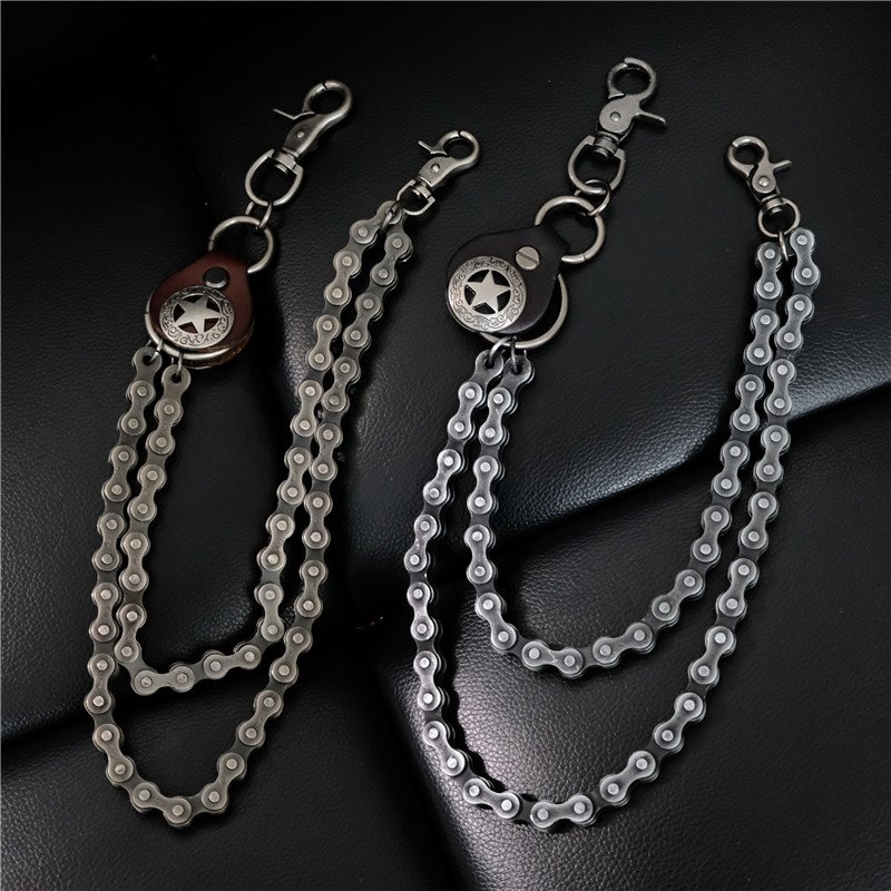 New Body Hip Hop Belt Western Heavy Duty Keychains Goth Accessories Chunky Bullet Jeans Pocket Chains Belt for Young Boys Girls
