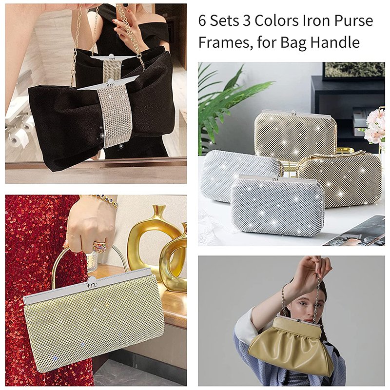 Fashion design Purse Frame Wallet Bag Metal Nickle Kiss Lock Frame Clasp Fastening Lock Clutch Frame