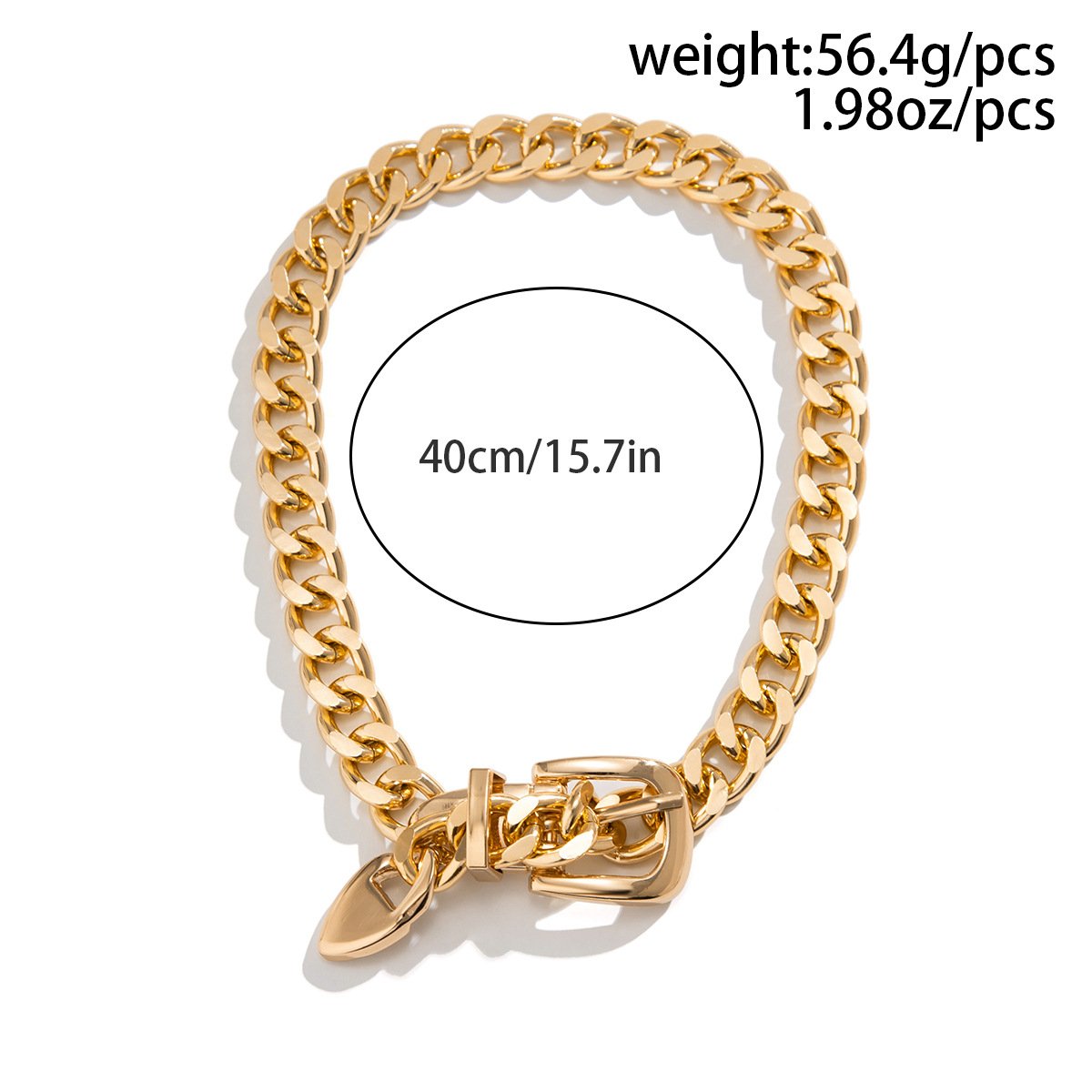 Punk Thick Chunky Clavicle Chains Grunge Neck Jewelry Steampunk Men Exaggerated Big Heavy Metal Belt Choker Necklace For Women