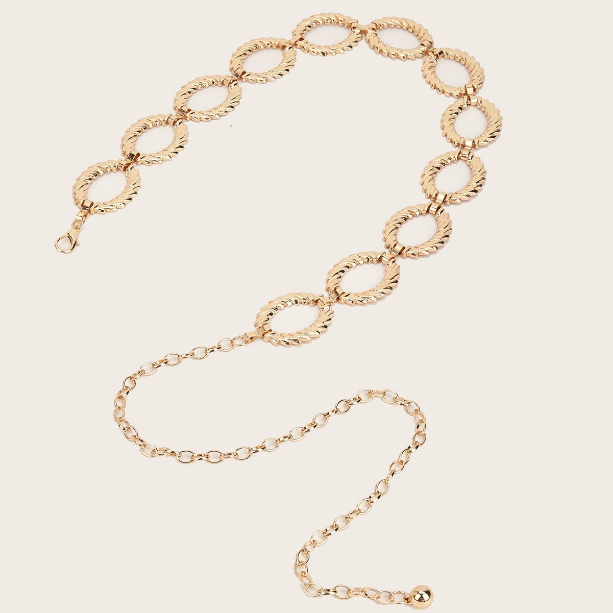 2024 Fashion vintage ladies metal belt waist chain accessories in stock wholesale