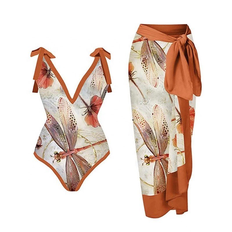 2023 new beach swimwear two-piece vacation bikini sexy bikini one-piece conservative swimsuit women