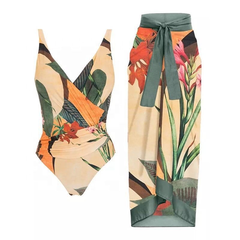 2023 new beach swimwear two-piece vacation bikini sexy bikini one-piece conservative swimsuit women