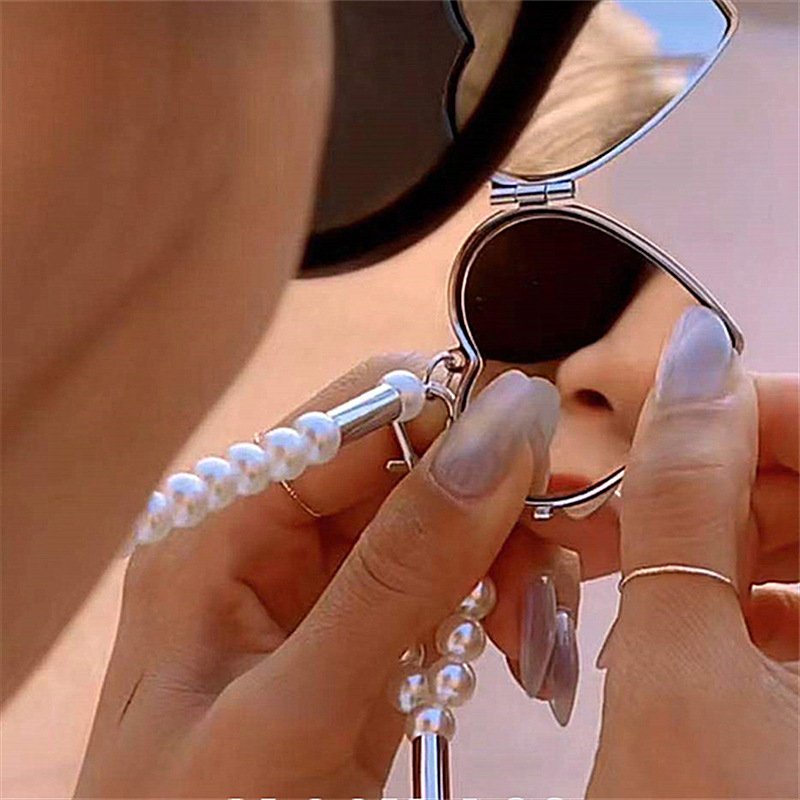 Shangjie 2022 Pearl Crossbody Strap Fashion Heart Mirror Pendant Decorative Belt Waist Chain