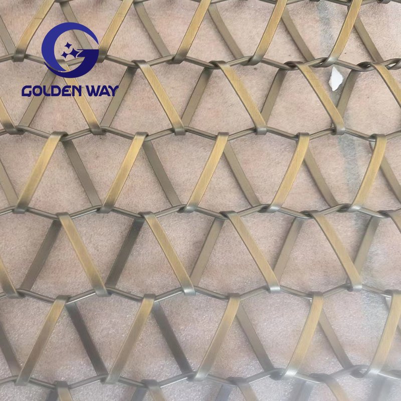 Food Grade 304/316 Stainless Steel Chain Link Spiral Wire Conveyor Mesh Belt For Food Transport Or Freezer / Drying