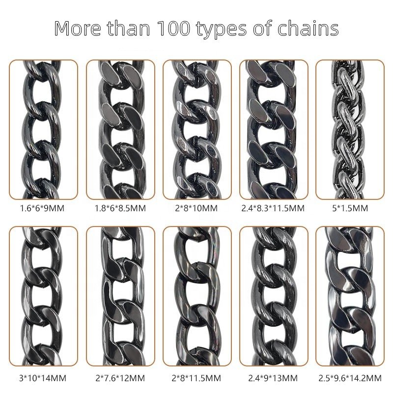 Steel Bag Chain DIY Metal Detachable Replacement Shoulder Crossbody Bag Strap For Handbag Bag Handle Heavy Strong Metal Chain