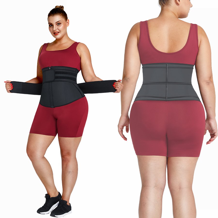 HEXIN Factory Price Adjustable Compression Latex Waist Trainer Shaper Tummy Trimmer Fat Burner Wholesale Waist Cincher