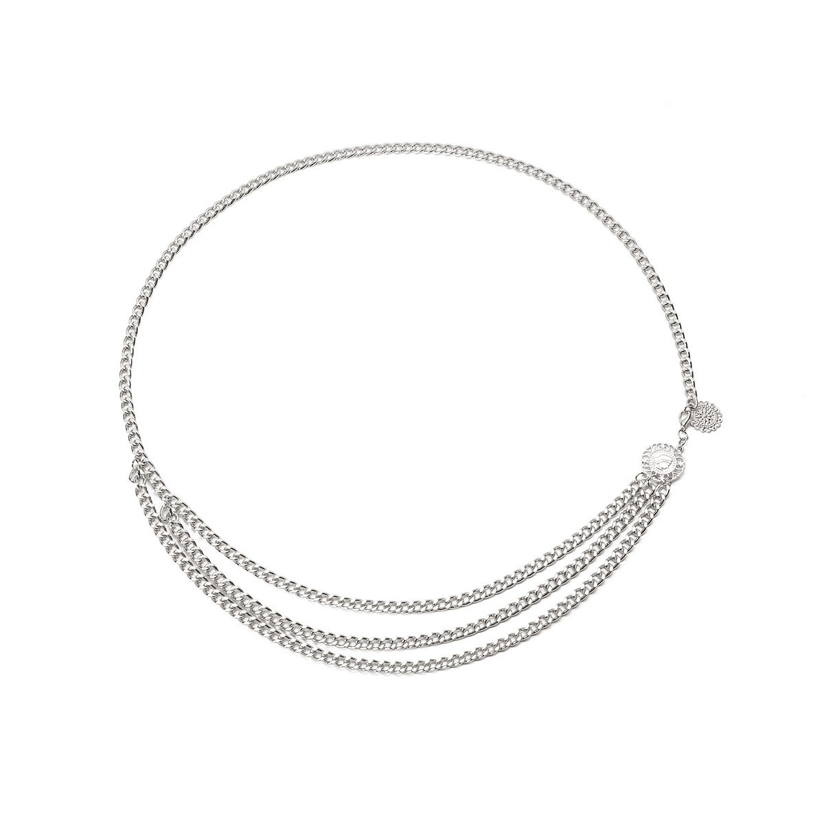 Jurxy Multilayer Golden Waist Belt Pendant Belly Chain Adjustable Body Harness Alloy Waist Chains for Women